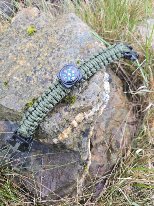 Fire starter set, fire steel 7 cm magnesium, survival, outdoor, bushcraft, camping, 4-piece.