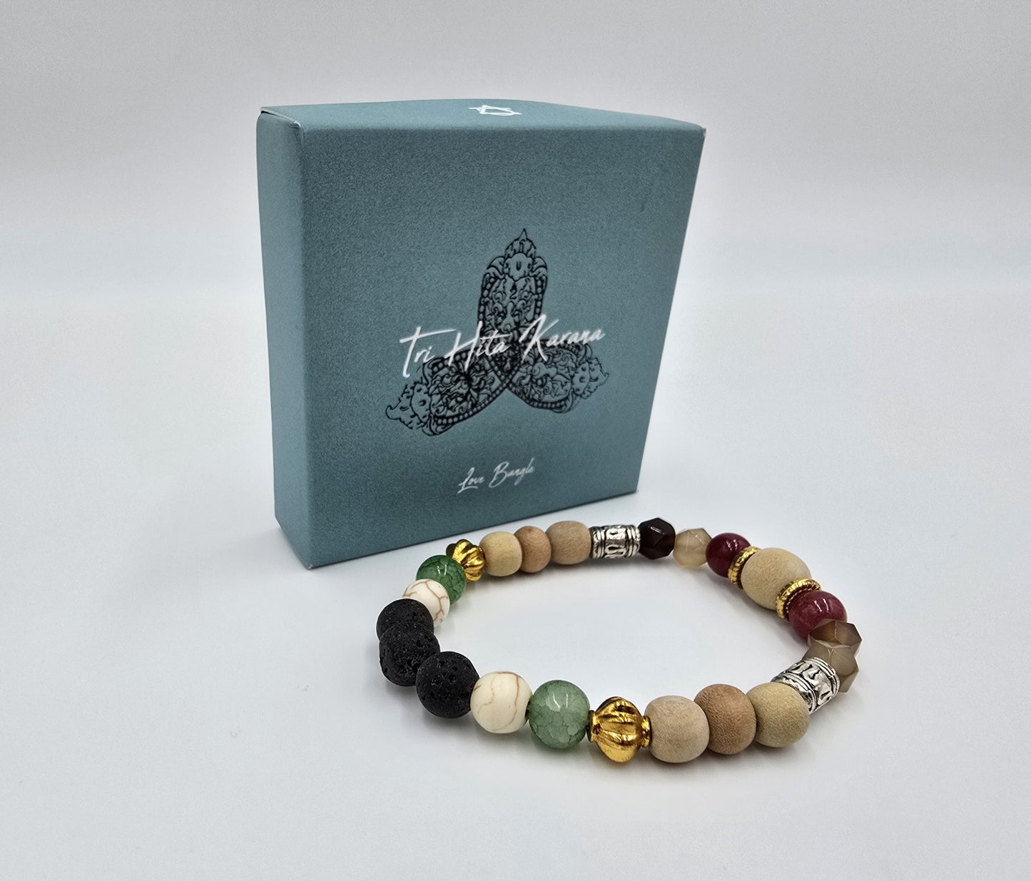 Tri Hiti Karana Armband Liebe Zuneigung 6,5 cm ⌀ Bali Perlenkette flexibel