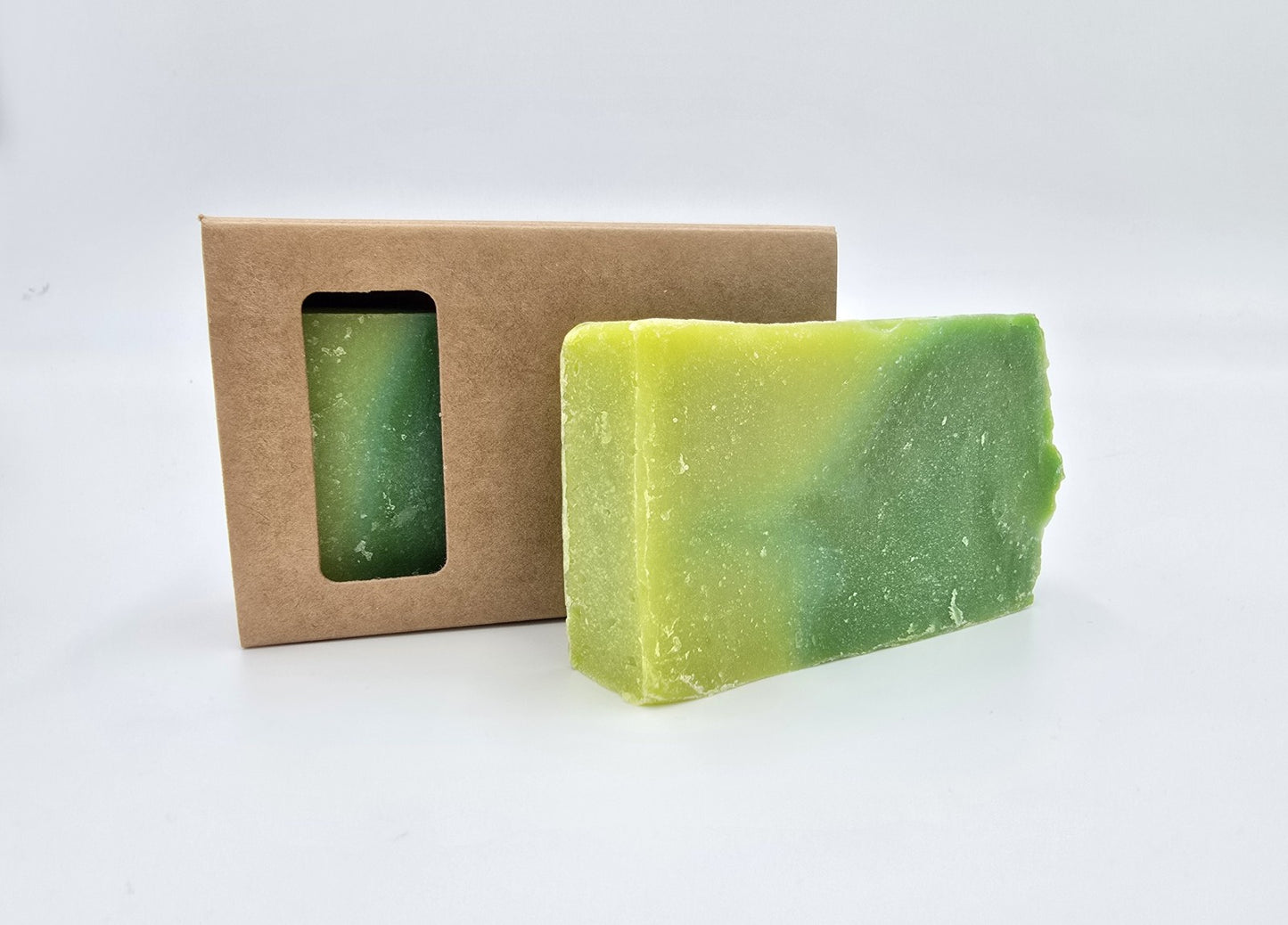 Aloe-Vera Olivenölseife 100 Gramm Stück Grün 9x5x2,5 cm Feste Handseife