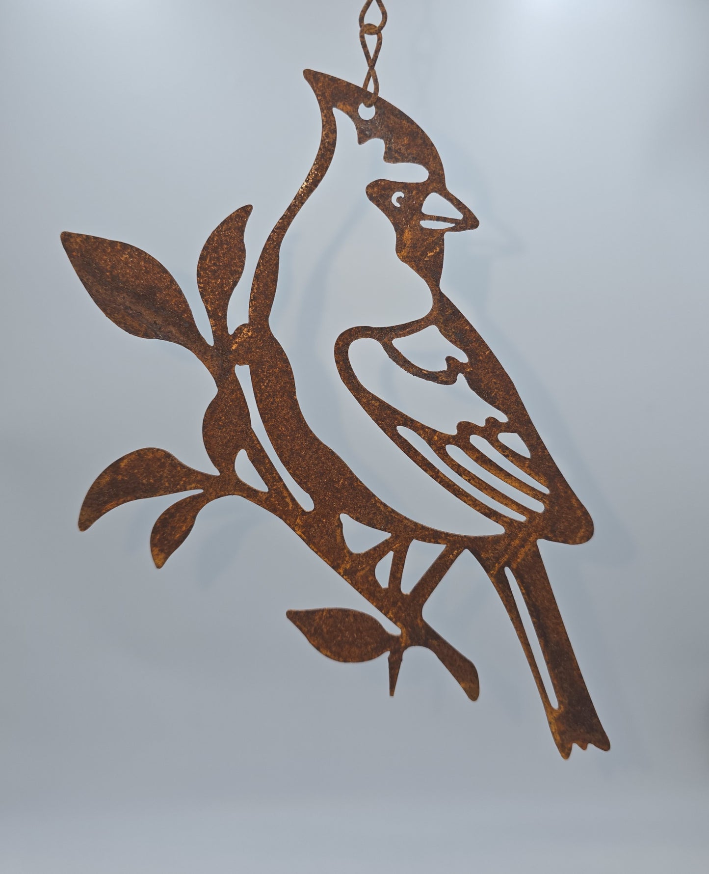 Vogeldeko Metall Rost zum Hängen – Edelrost Gartendeko Vogel 18x15cm mit Haken