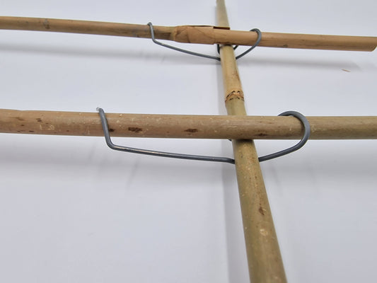 Tonkinstab Rankgitter Set 12 Rankstäbe und 36 Tonkinklammer Pflanzgerüst Bausatz 120 cm