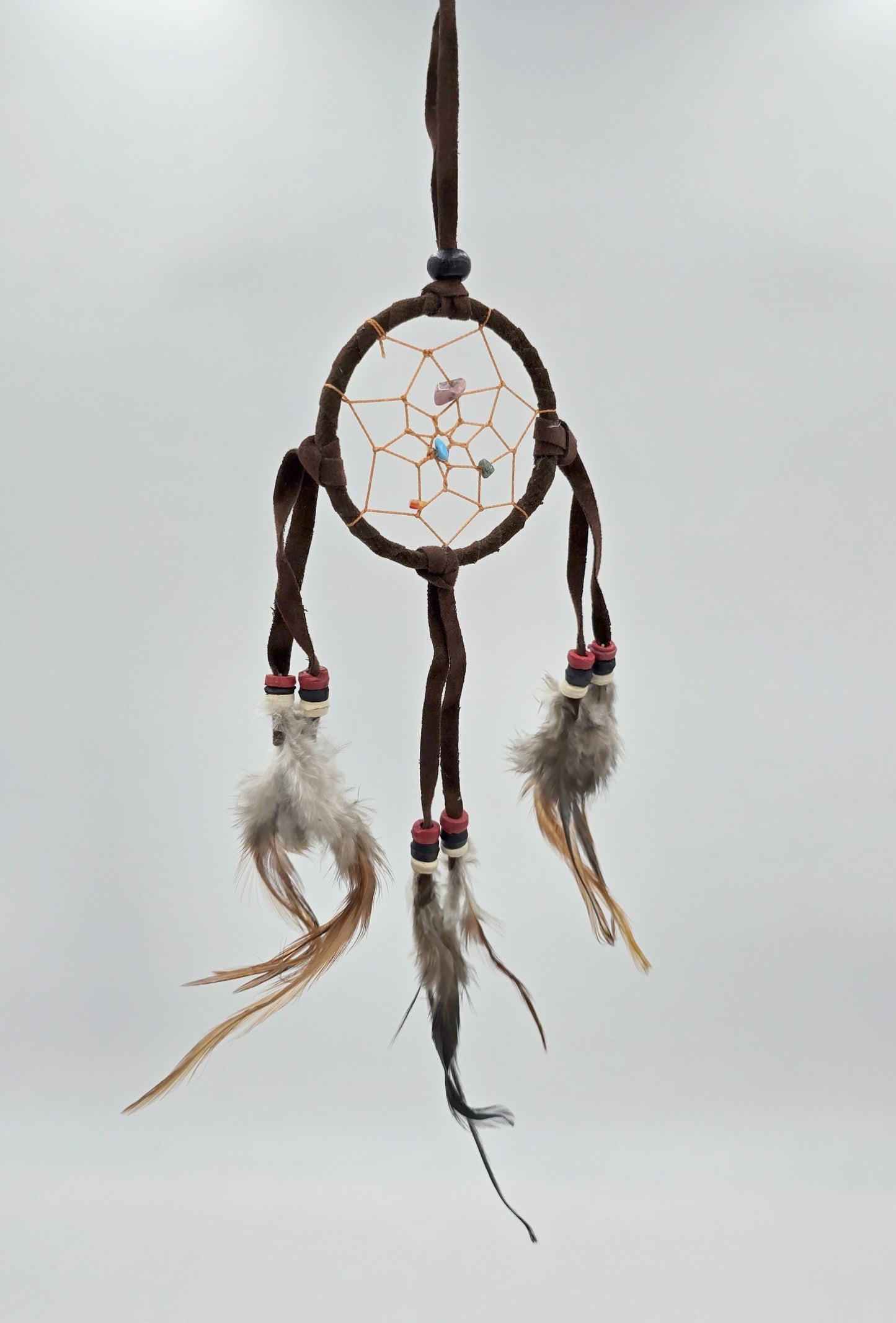 Traumfänger Bali 22x6x0,5 cm Dreamcatcher rund braun schwarz beige