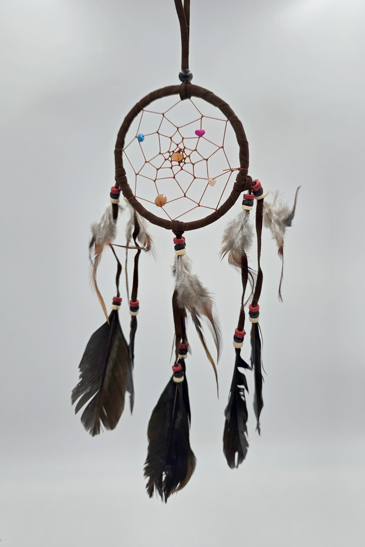 Traumfänger Bali 35x11x0,5cm Dreamcatcher rund schwarz braun beige mittel