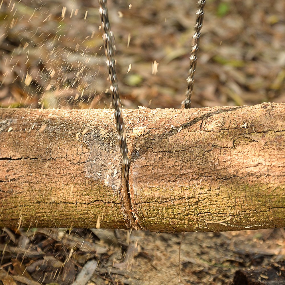 Handkettensäge Handsäge Seilsäge für Garten Survival Bushcraft 11 Zähne Manganstahl