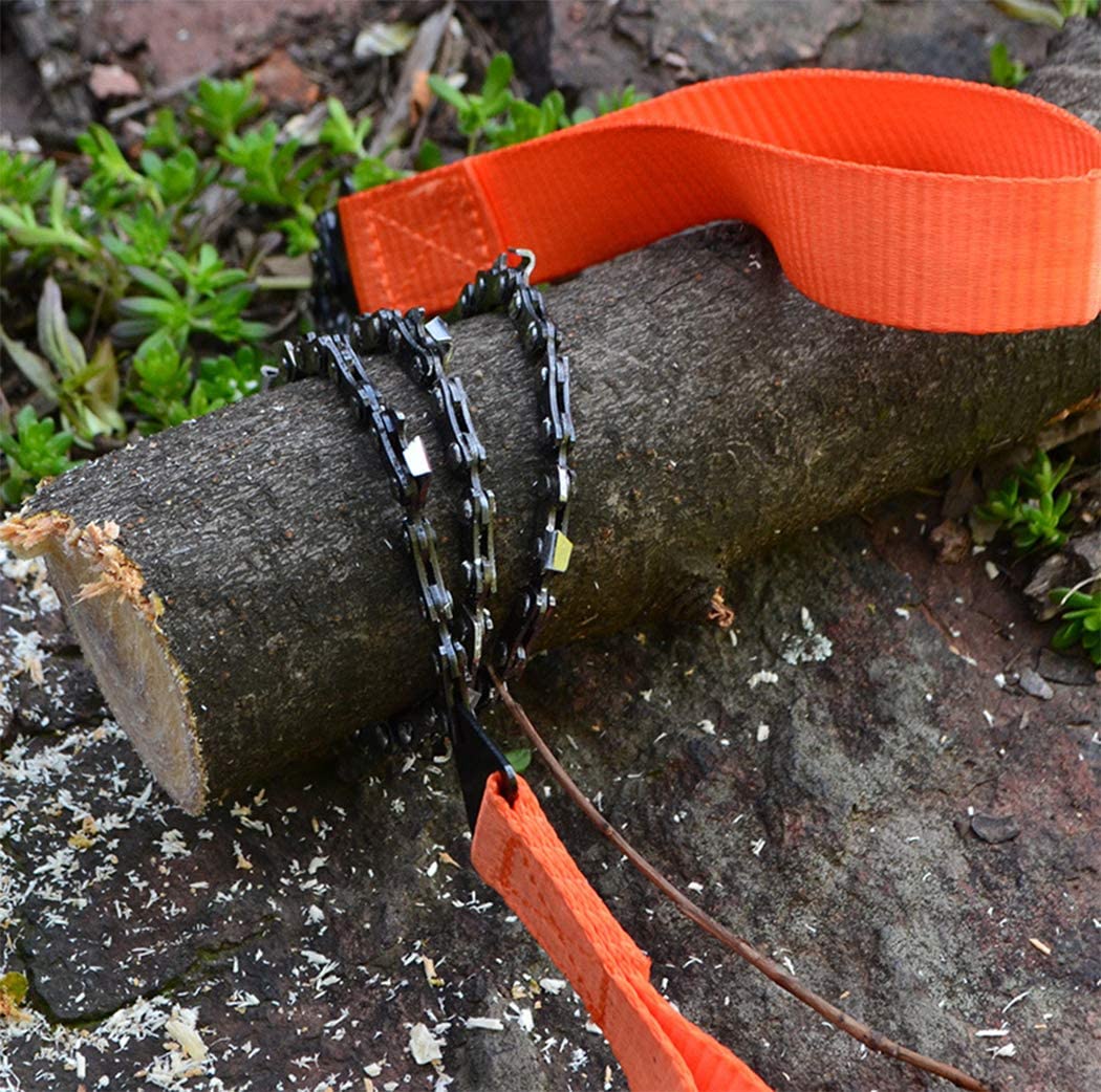 Handkettensäge Handsäge Seilsäge für Garten Survival Bushcraft 11 Zähne Manganstahl