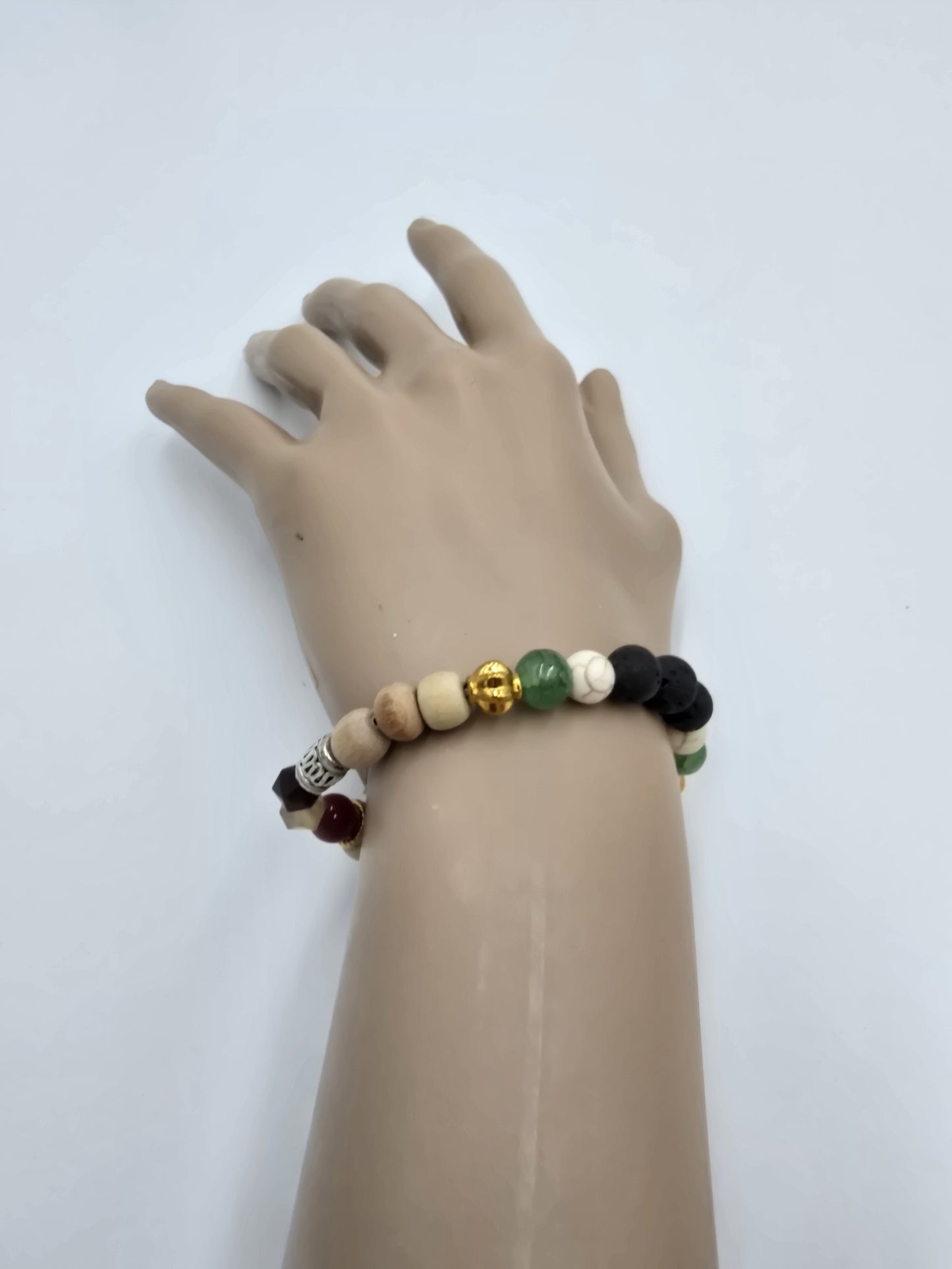Tri Hiti Karana Armband Liebe Zuneigung 6,5 cm ⌀ Bali Perlenkette flexibel