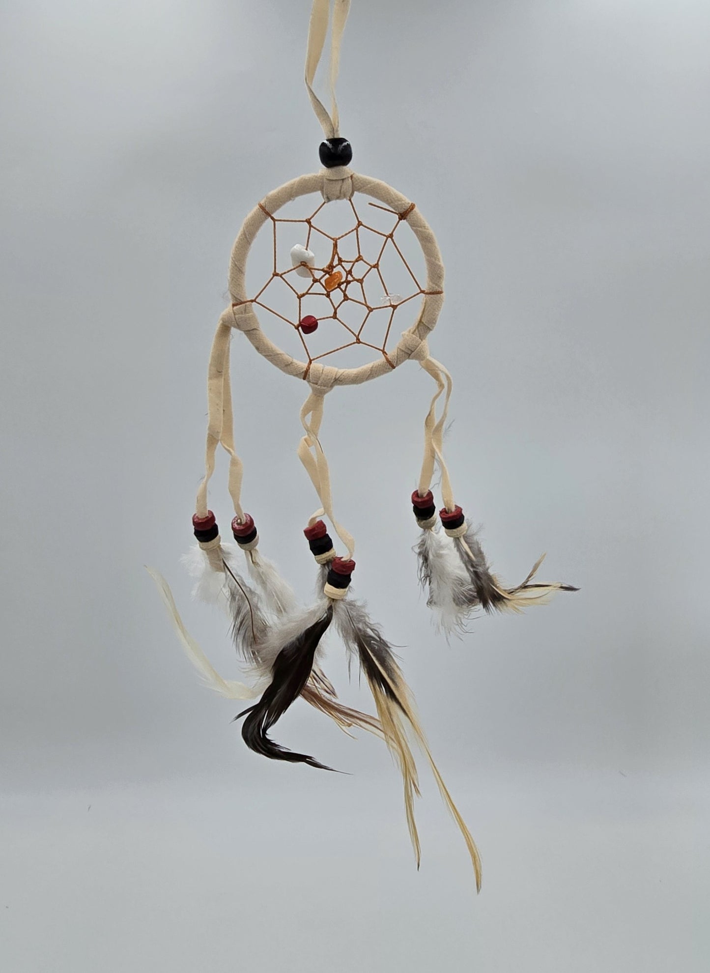 Traumfänger Bali 22x6x0,5 cm Dreamcatcher rund braun schwarz beige