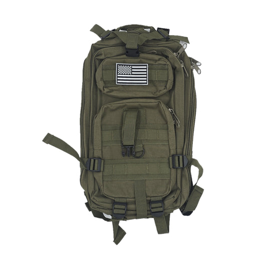 Army-style backpack, 20 liters, camouflage, German Army style, water-repellent, olive green camouflage pattern