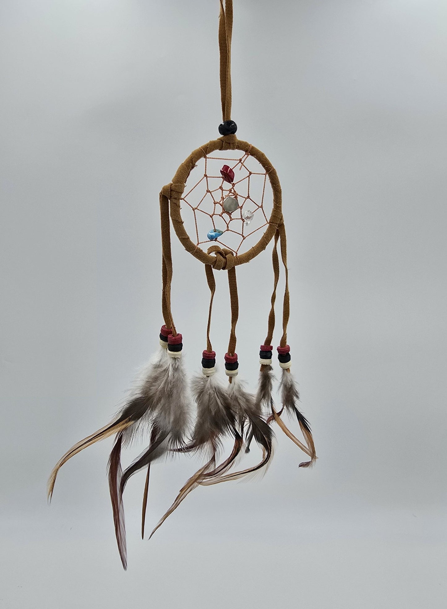 Traumfänger Bali 22x6x0,5 cm Dreamcatcher rund braun schwarz beige