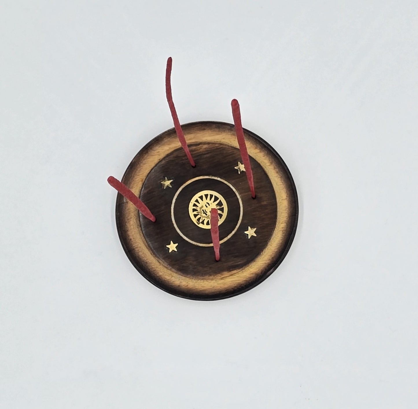 3x Räucherteller Mangoholz 10cm (Kegel & Weihrauch) Halter Räucherkegel Holzhalter