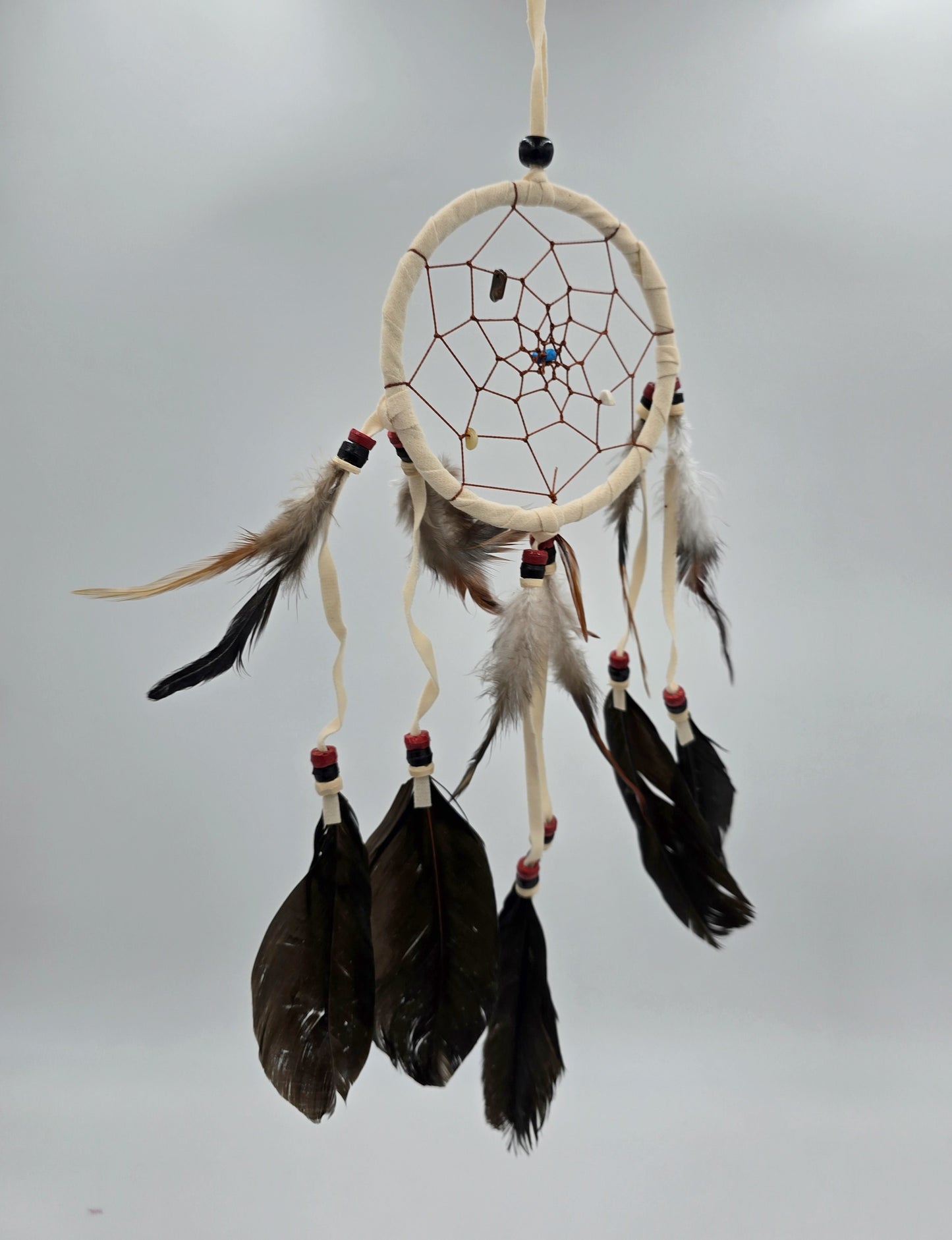 Traumfänger Bali 35x11x0,5cm Dreamcatcher rund schwarz braun beige mittel