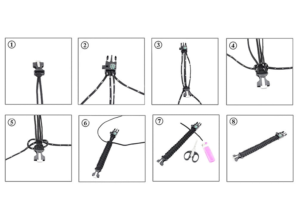 Fire starter set, fire steel 7 cm magnesium, survival, outdoor, bushcraft, camping, 4-piece.