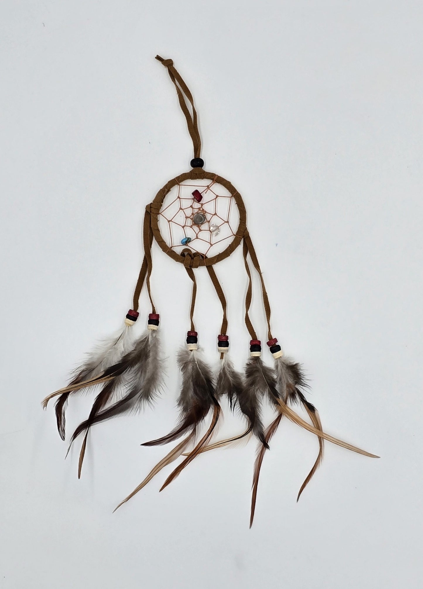 Traumfänger Bali 22x6x0,5 cm Dreamcatcher rund braun schwarz beige