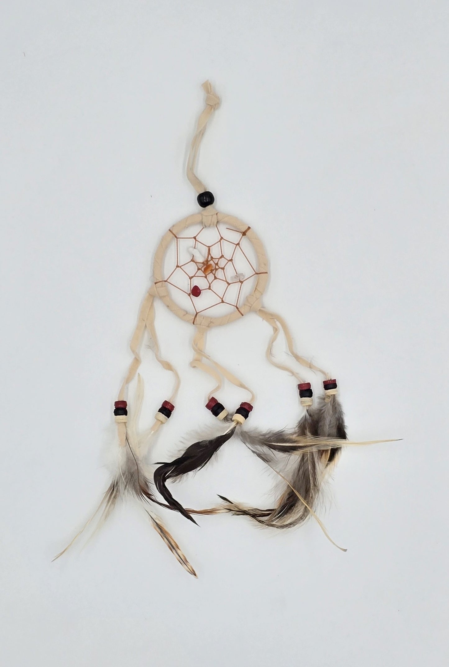 Traumfänger Bali 22x6x0,5 cm Dreamcatcher rund braun schwarz beige