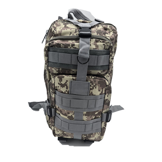 Army-style backpack, 20 liters, camouflage, German Army style, water-repellent, olive green camouflage pattern