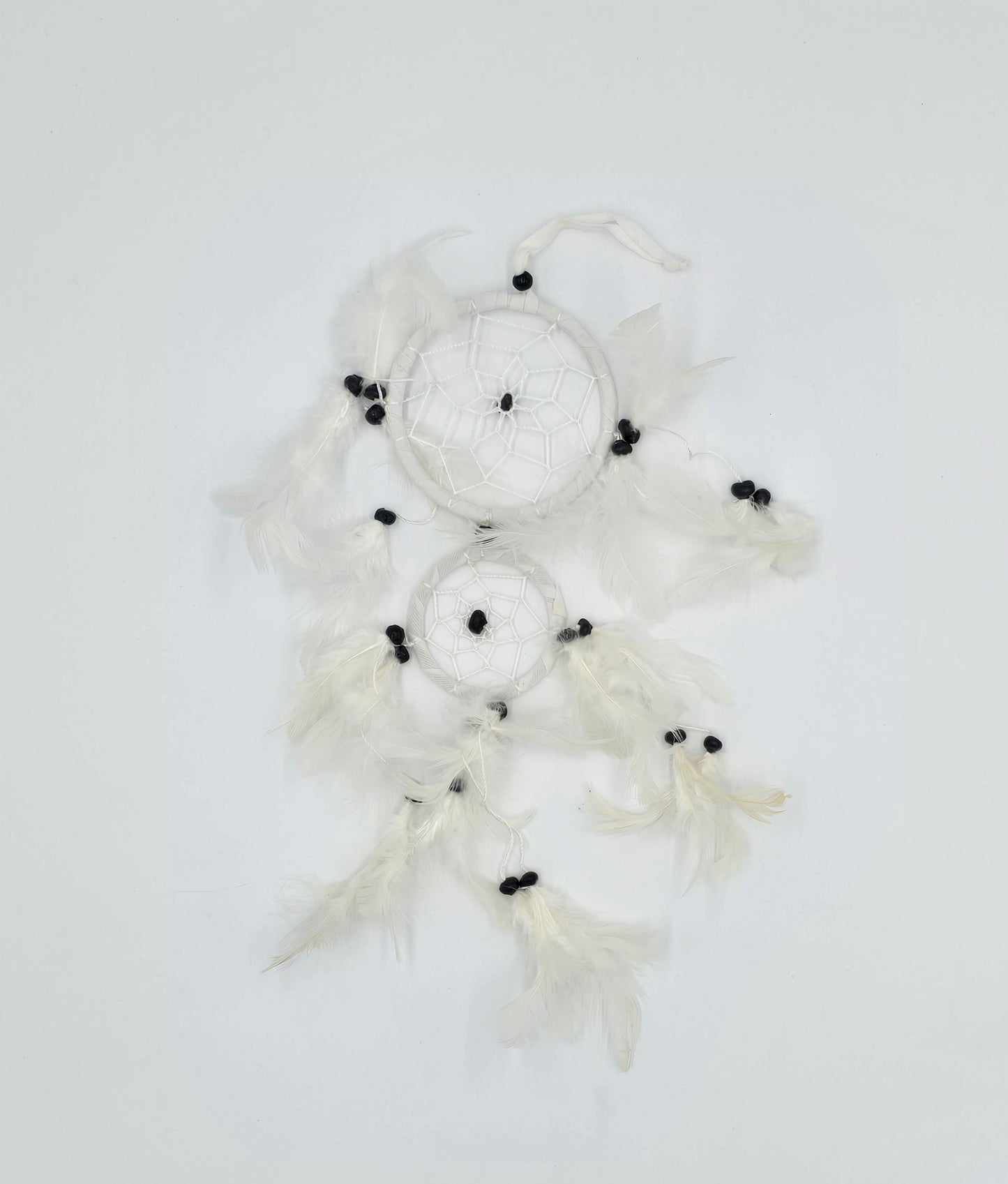 Traumfänger Bali 35x11x1cm Dreamcatcher rund rot weiß schwarz mittel