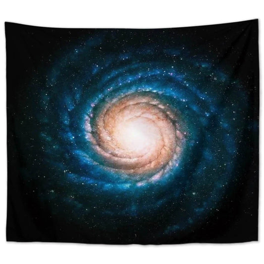 Wandbehang UV Galaxy 200x150 cm Spiralgalaxie UV Fluoreszenz Wandtuch Wandteppich Tapisserie