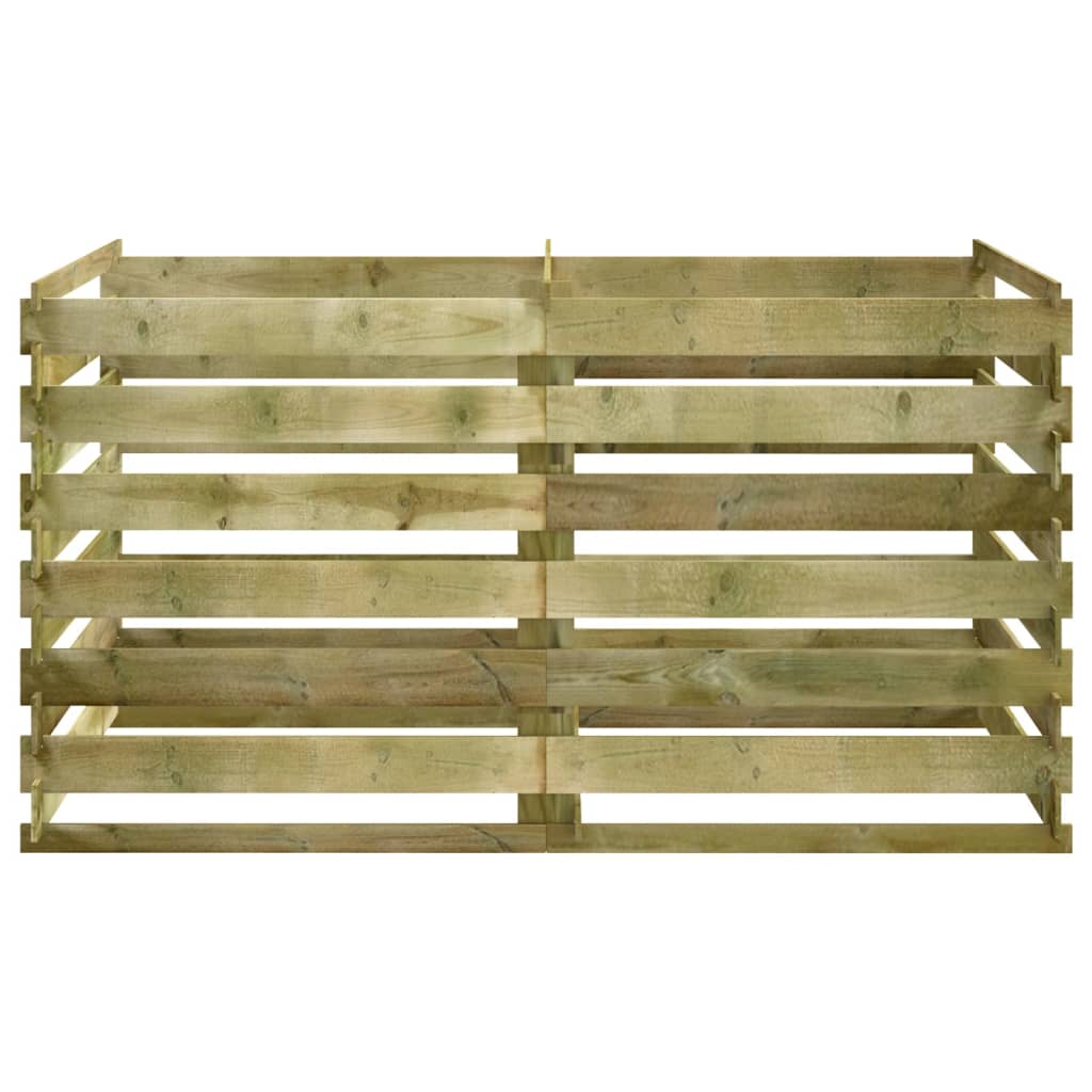 Komposter Holzkomposter Kiefernholz Imprägniert 180x90x90cm Lattenkomposter