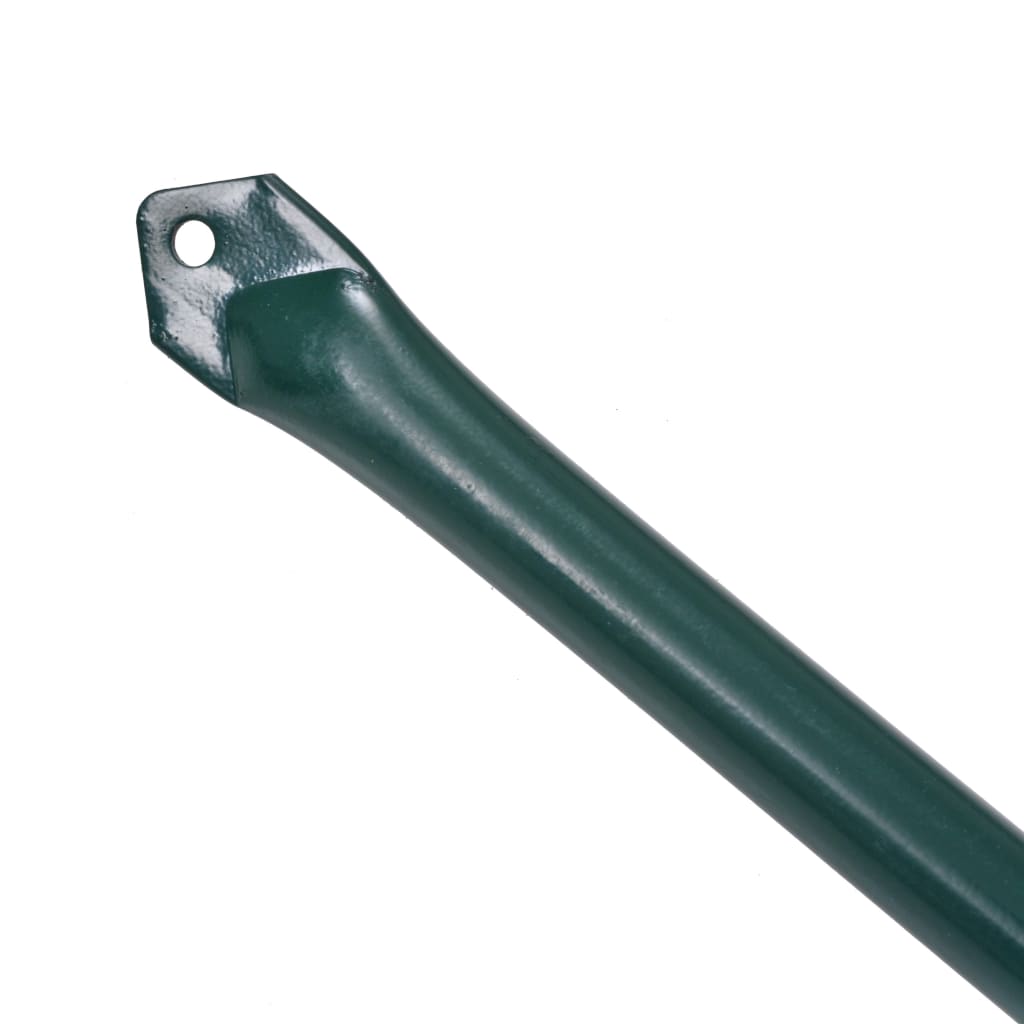 vidaXL Plant Stakes 10 pcs. 1 m Metal Green