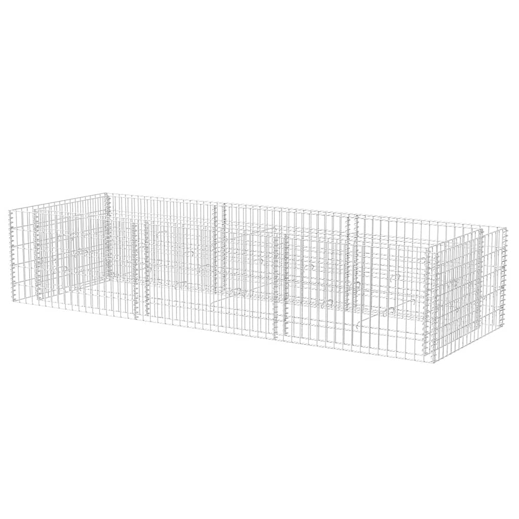 Gabionen Hochbeet Stahl 270x90x50 cm Steinkorb Pflanzkübel Blumenbeet