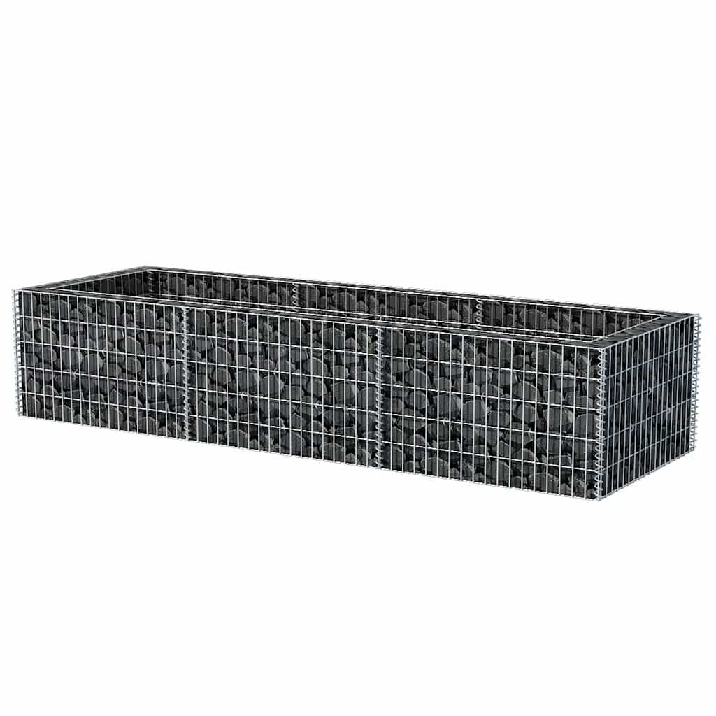 Gabionen Hochbeet Stahl 270x90x50 cm Steinkorb Pflanzkübel Blumenbeet