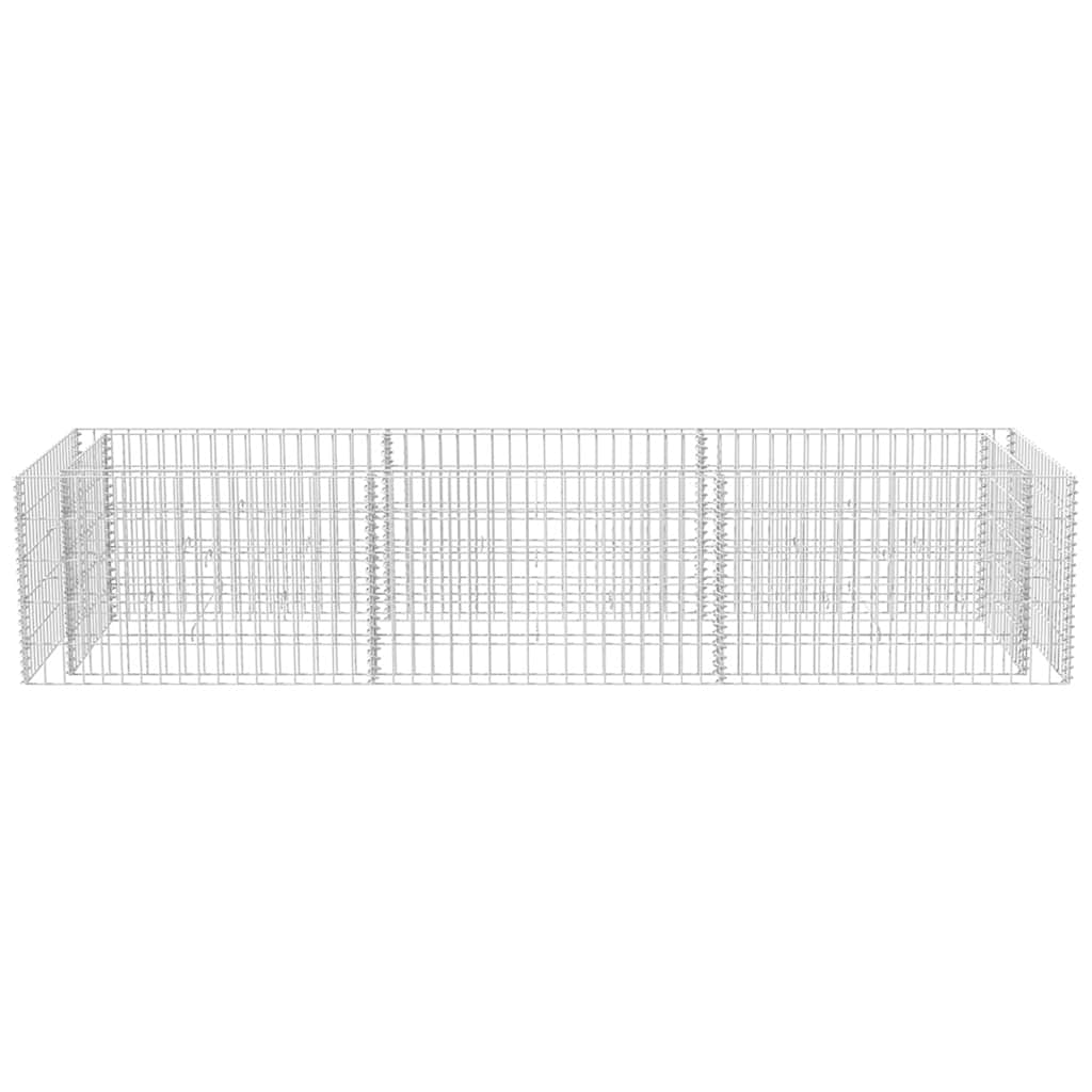 Gabionen Hochbeet Stahl 270×90×50 cm Steinkorb Pflanzkübel Blumenbeet