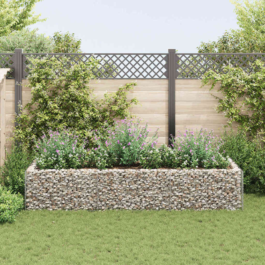 Gabionen Hochbeet Stahl 270x90x50 cm Steinkorb Pflanzkübel Blumenbeet