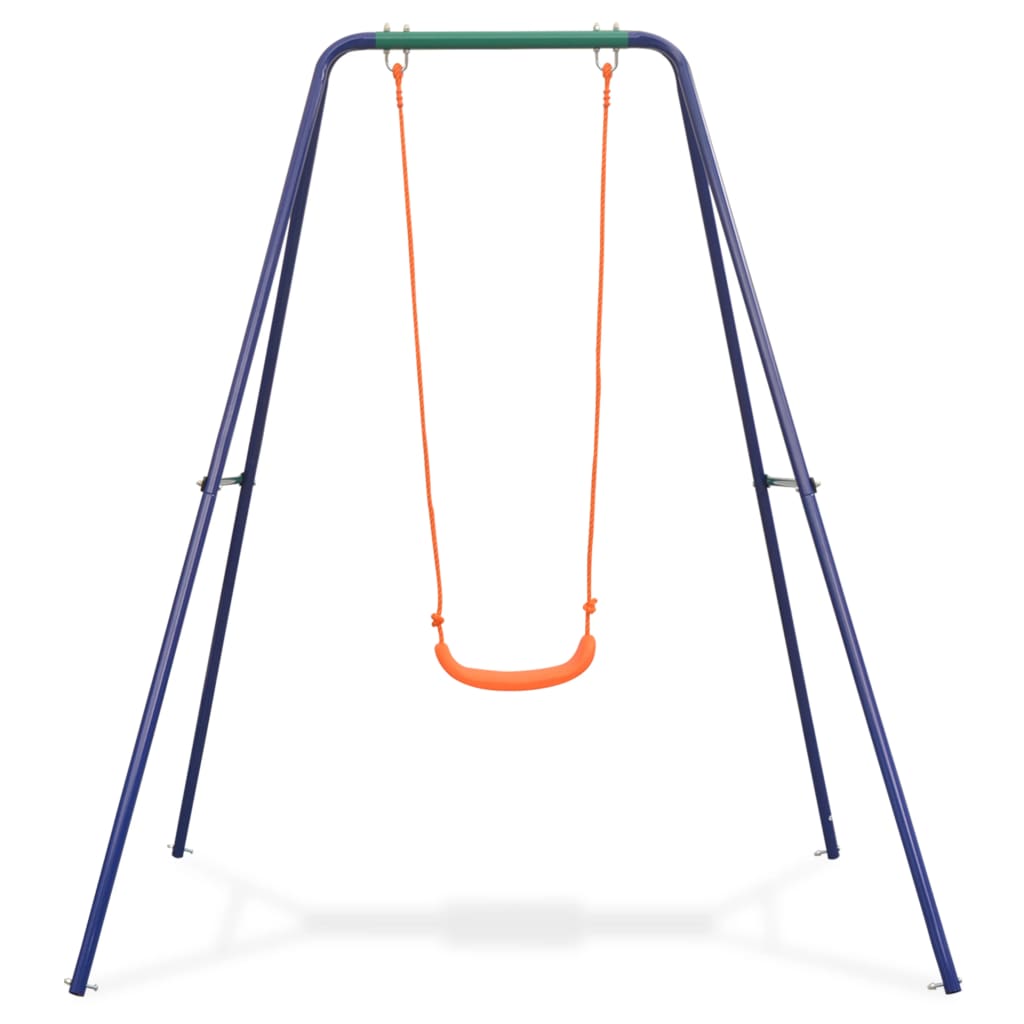 Einzelschaukel Orange Kinderschaukel Spielplatz 160 x 147 x 180 cm Stahl Kunststoff