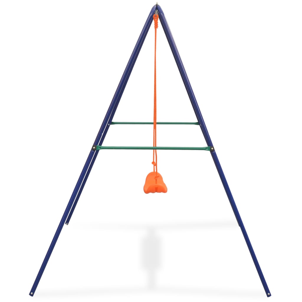 Einzelschaukel Orange Kinderschaukel Spielplatz 160 x 147 x 180 cm Stahl Kunststoff