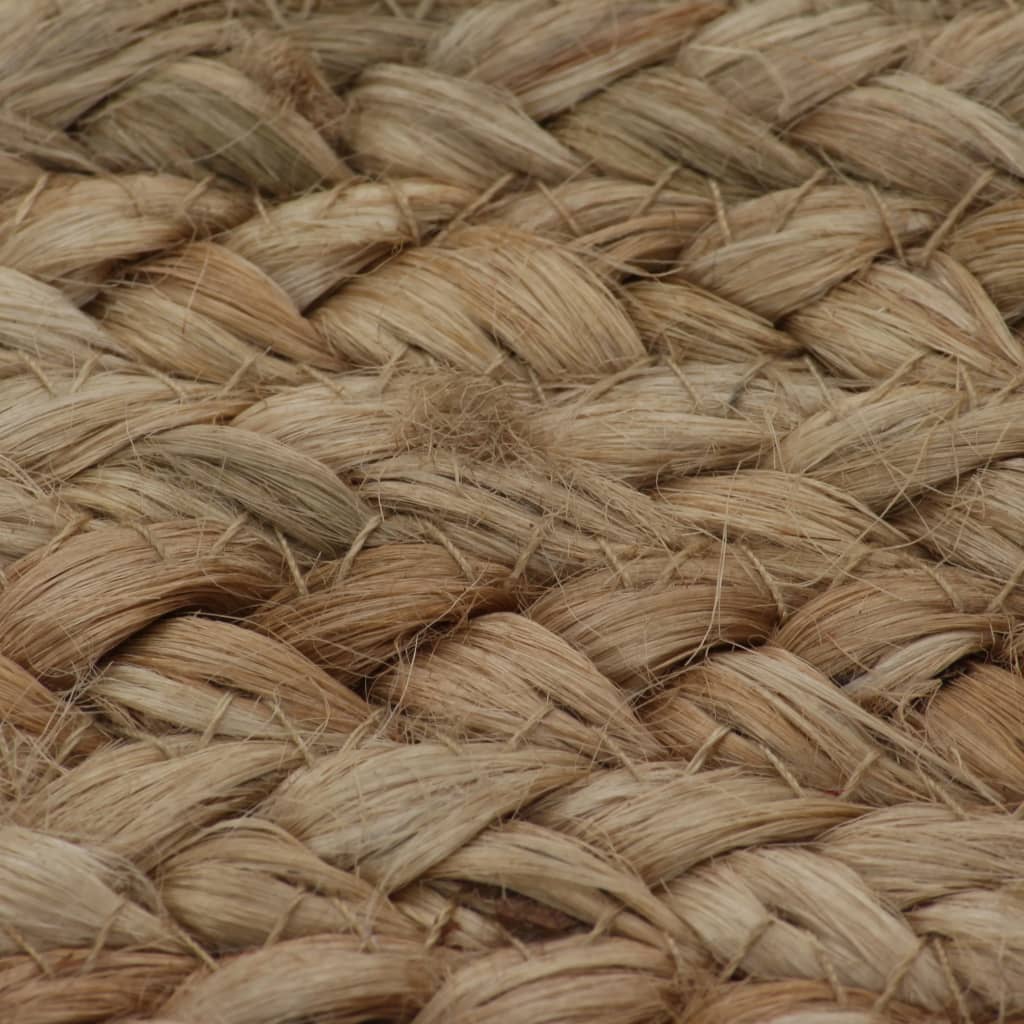 Teppich Jute Geflochten Handarbeit 120 cm Rund natur Retro Boho