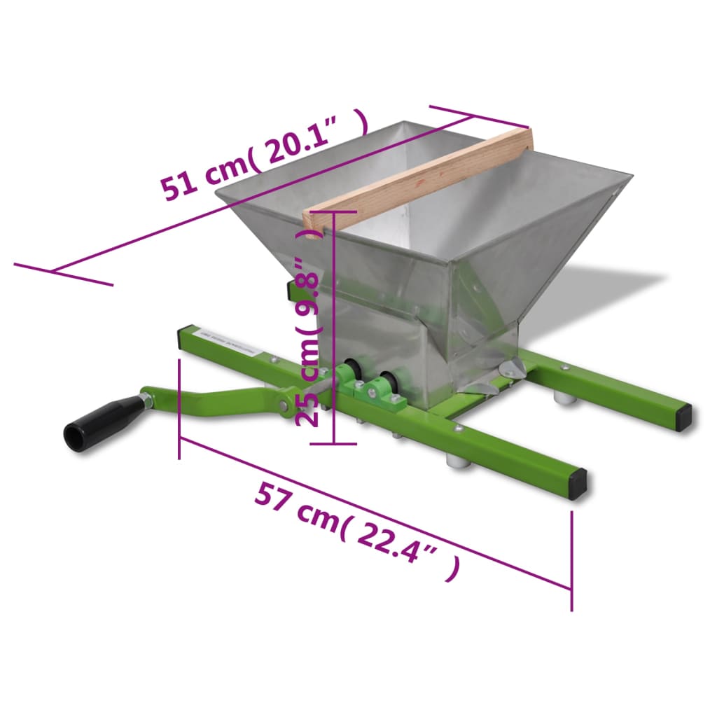 Frucht-Mühle 7 Liter Obstmühle Obst-Schredder Obstpresse Fruchtpresse