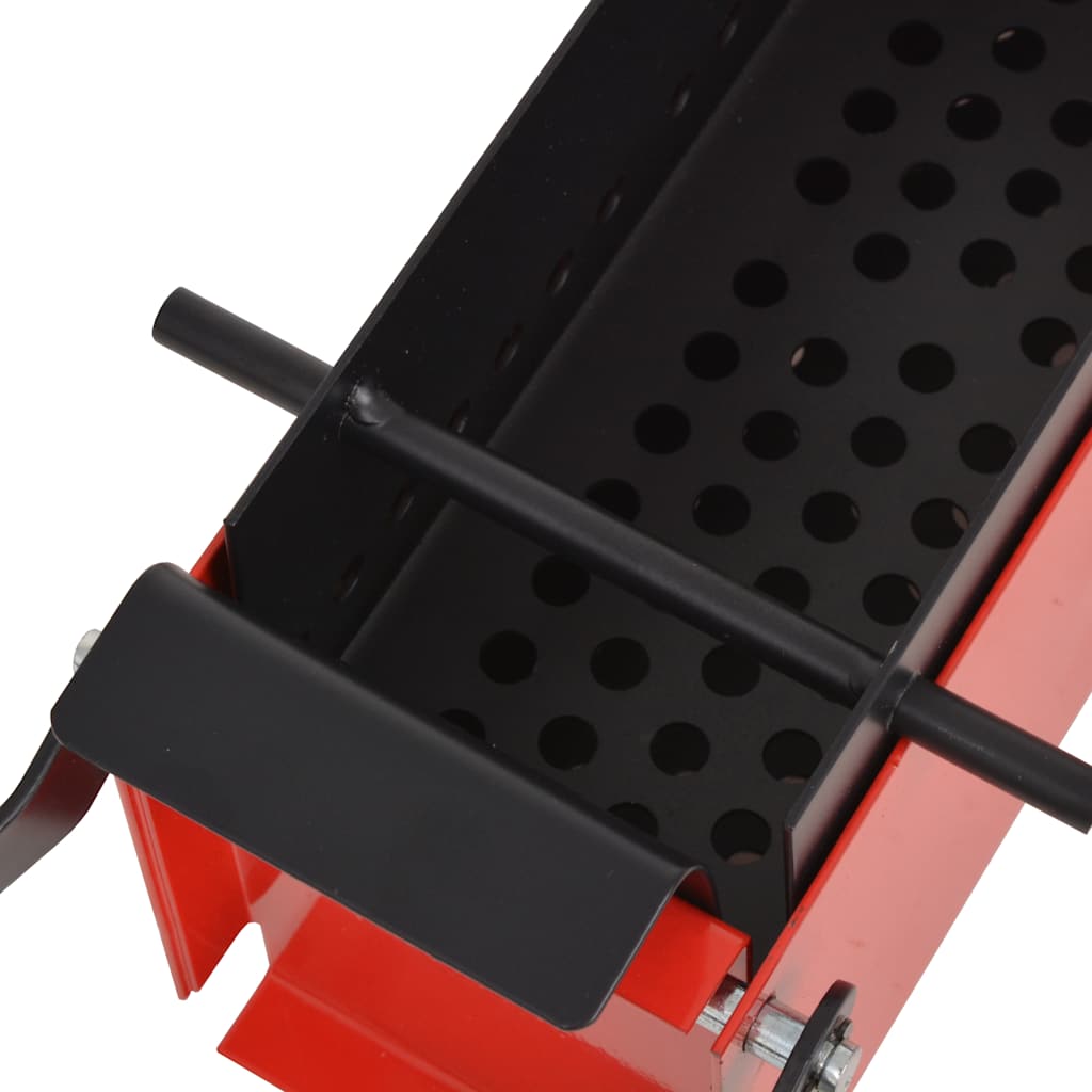 Papierbrikettpresse Stahl 34 x 14 x 14 cm Papierpresse Schwarz und Rot