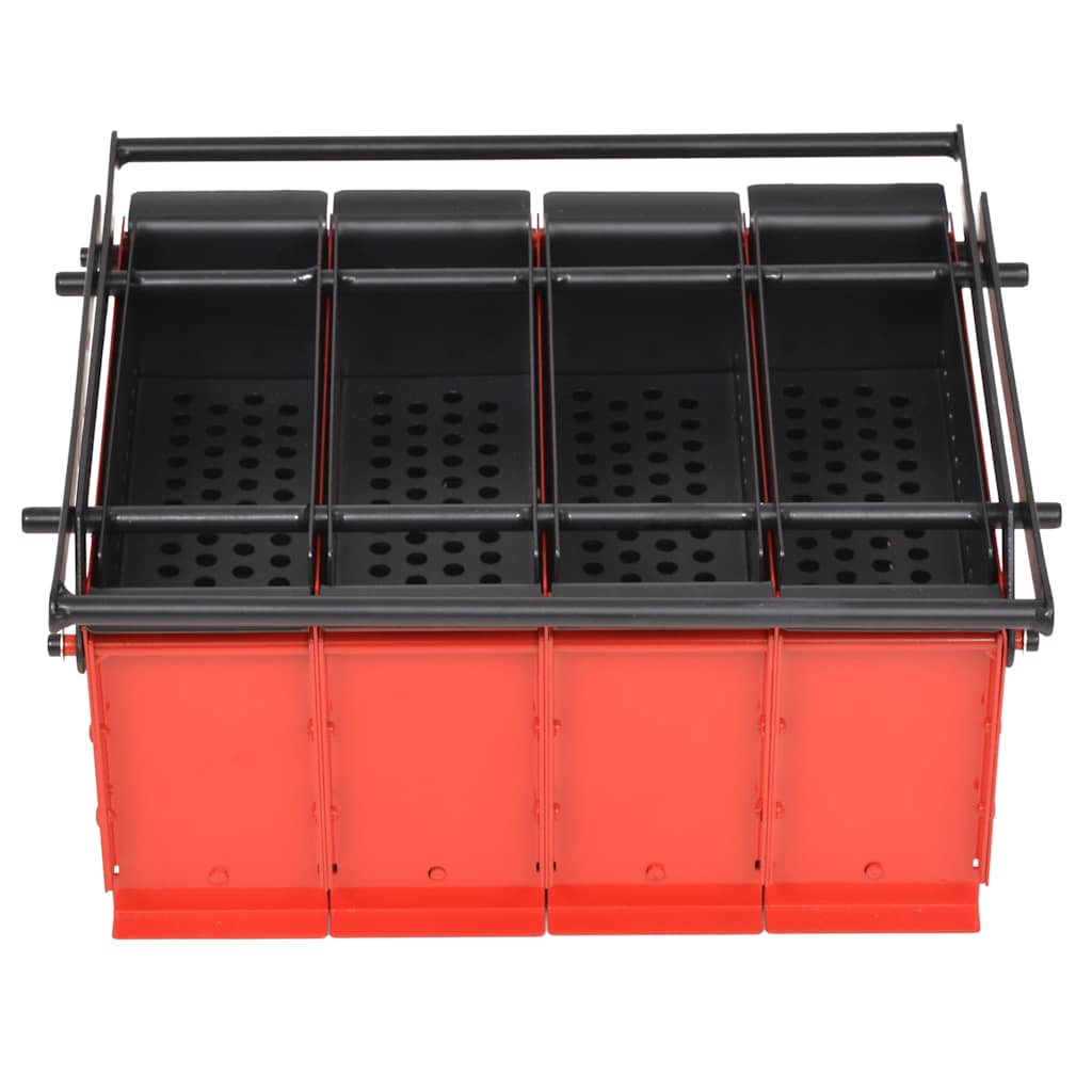 Papierbrikettpresse Stahl 38 x 31 x 18 cm Papierpresse Schwarz und Rot