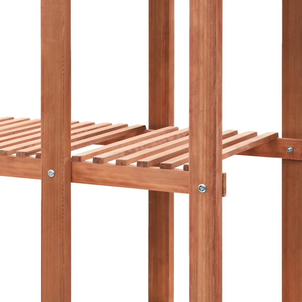 Pflanzenständer Zedernholz 86x36x139 cm Braun 4 Etagen Blumenetagere
