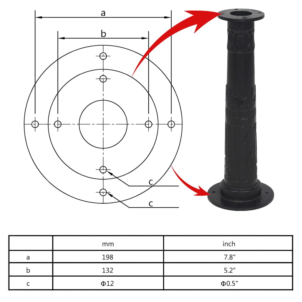 vidaXL Hand Pump with Stand, Cast Iron
