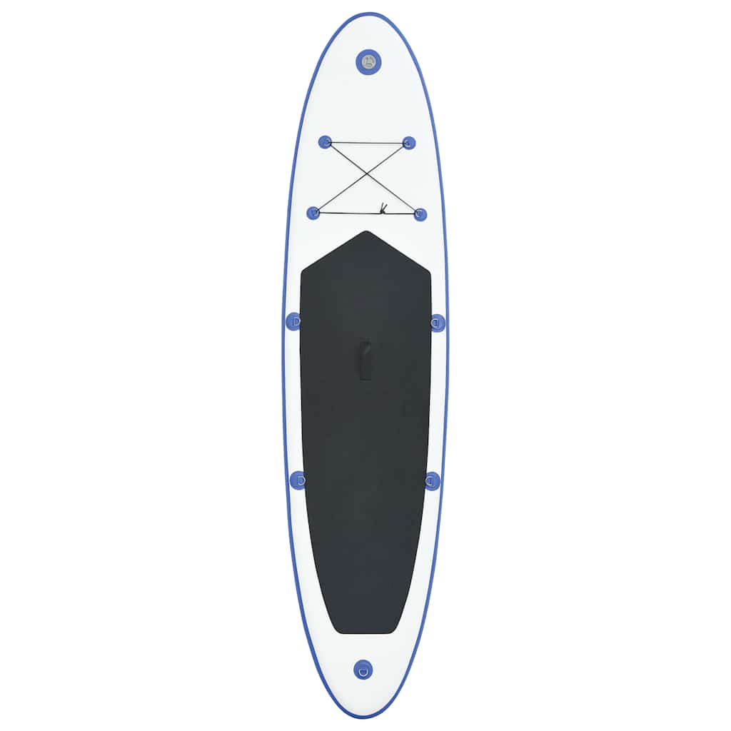 SUP Stand Up Paddelboard Set Aufblasbar Blau Weiß 300 cm Surfbrett