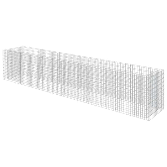 Gabionen Hochbeet Stahl 270×90×100 cm Steinkorb Pflanzkübel Blumenbeet
