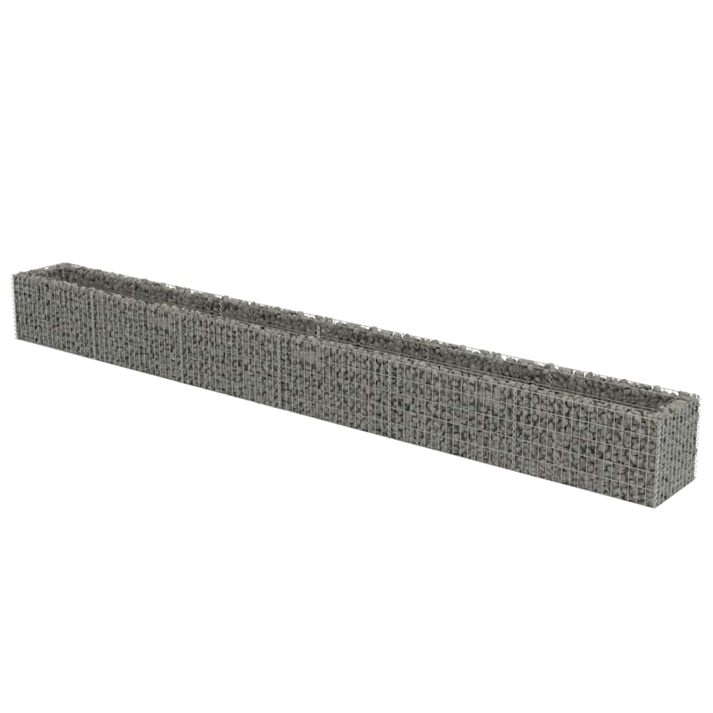 Gabionen Hochbeet Verzinkter Stahl 540x50x50 cm Steinkorb Blumenbeet Pflanzkübel