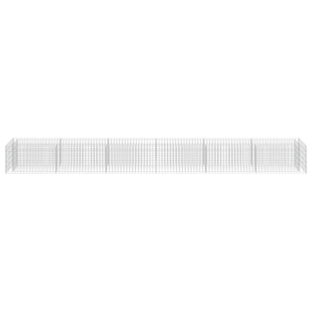 Gabionen Hochbeet Verzinkter Stahl 540x50x50 cm Steinkorb Blumenbeet Pflanzkübel