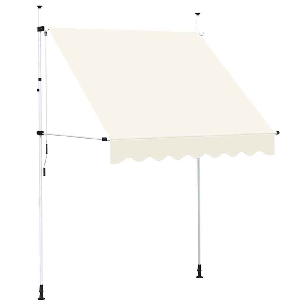 Einziehbare Markise Handkurbel 200 cm Creme Beige Sonnenmarkise Sonnenschutz