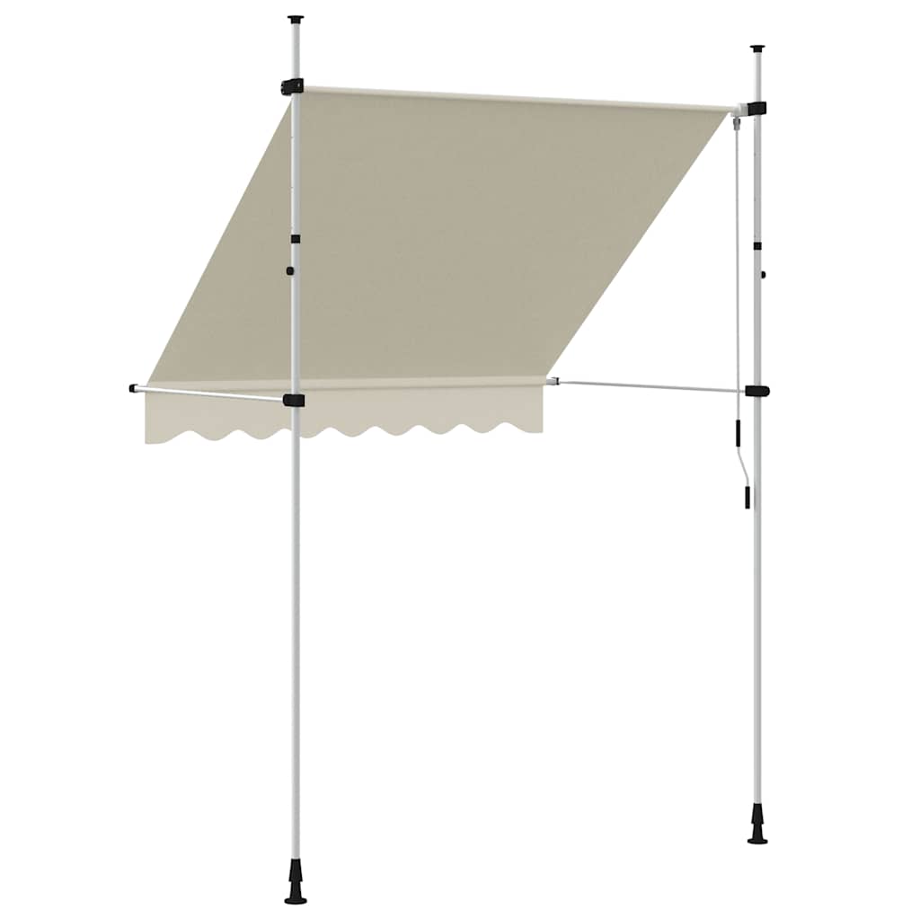 Einziehbare Markise Handkurbel 200 cm Creme Beige Sonnenmarkise Sonnenschutz