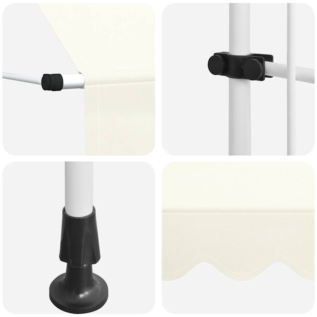 Einziehbare Markise Handkurbel 200 cm Creme Beige Sonnenmarkise Sonnenschutz