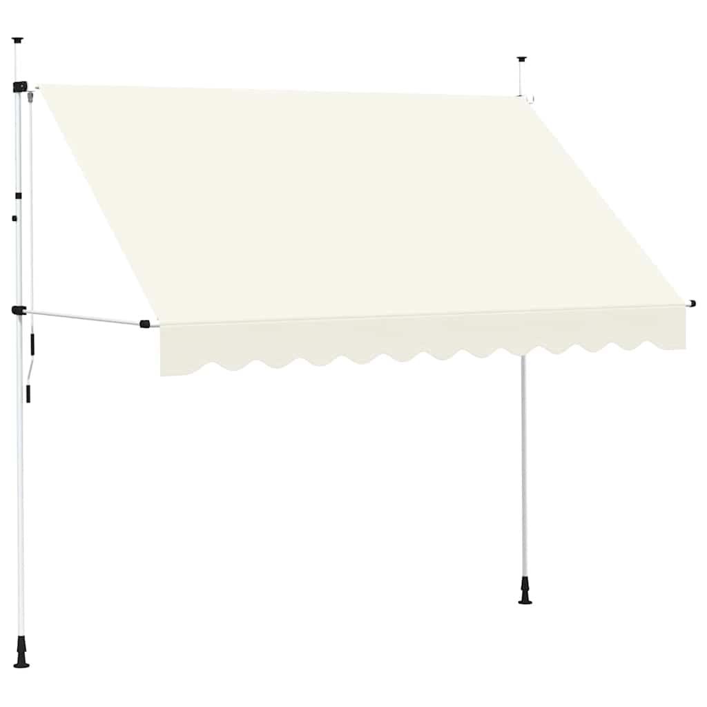 Einziehbare Markise Handkurbel 300 cm Creme Beige Sonnenmarkise Sonnenschutz