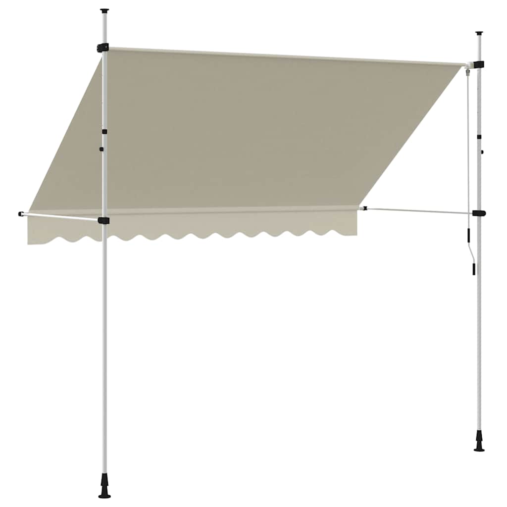 Einziehbare Markise Handkurbel 300 cm Creme Beige Sonnenmarkise Sonnenschutz