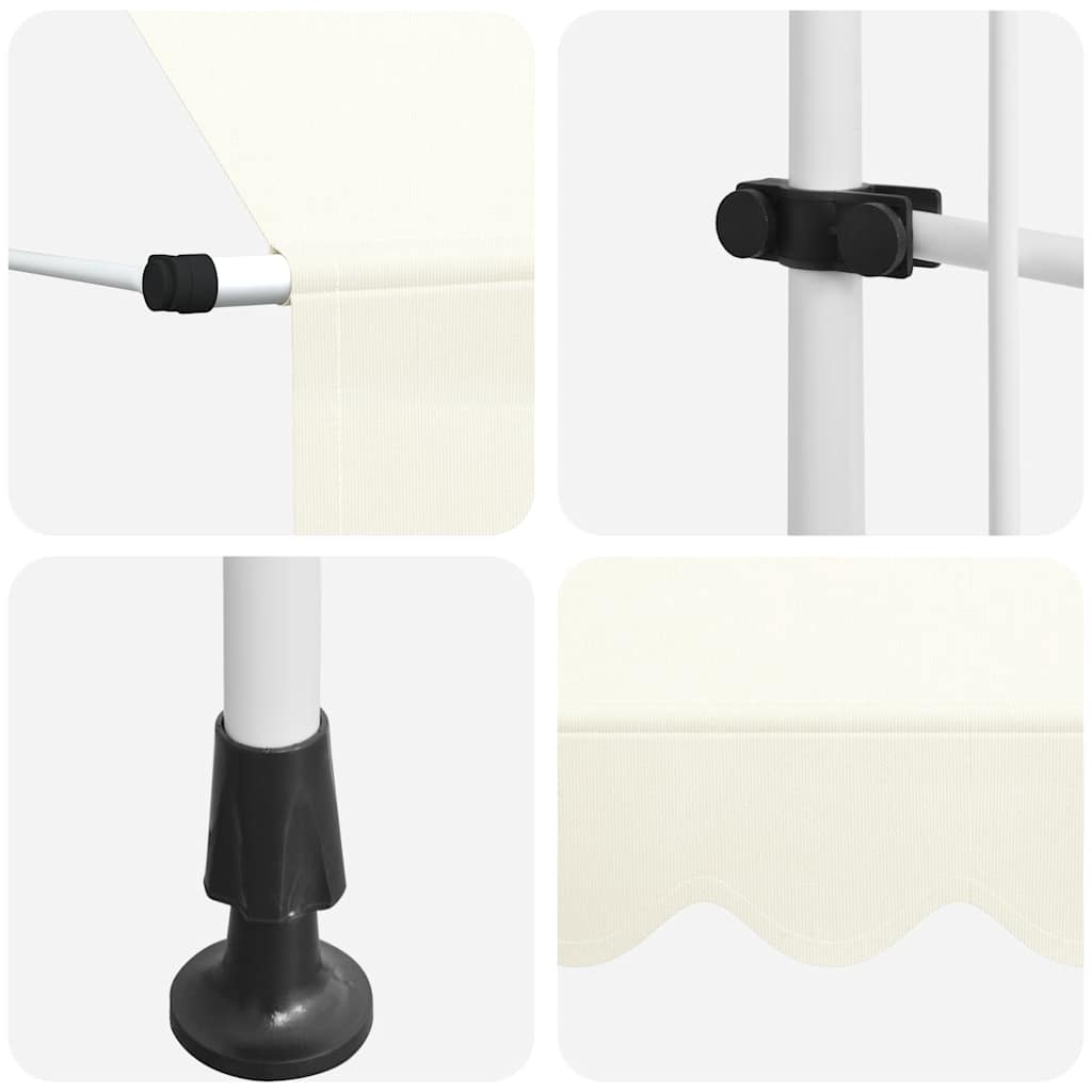 Einziehbare Markise Handkurbel 300 cm Creme Beige Sonnenmarkise Sonnenschutz