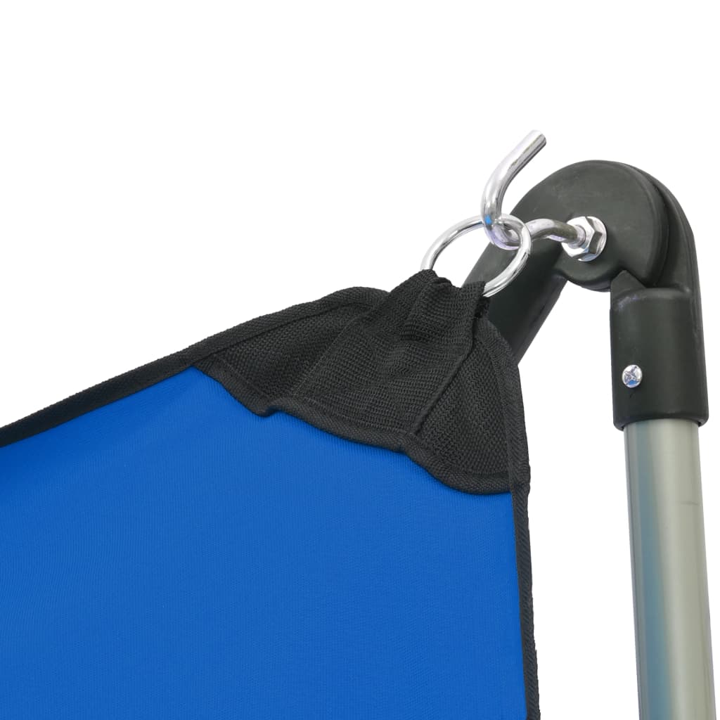 Hängematte mit faltbarem Ständer Blau 241 x 76 x 70 cm mobil
