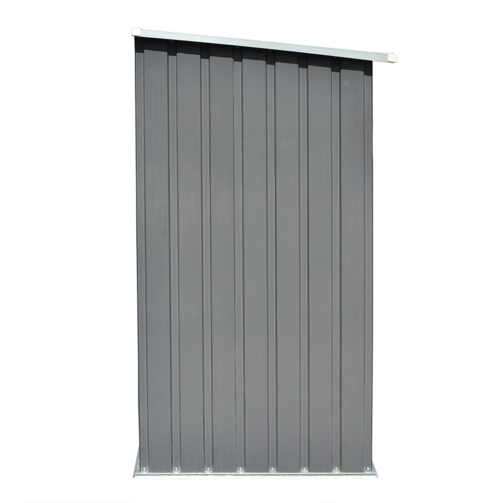 Brennholzlager Verzinkter Stahl 163x83x154 cm Grau Holzlager Feuerholz