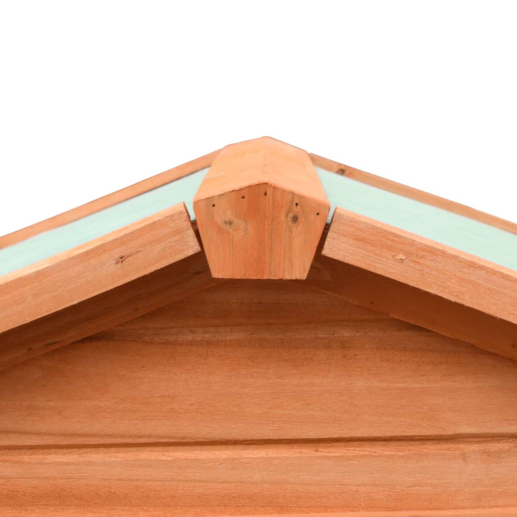 Kaninchenstall 303 x 60 x 86 cm Hasenstall mit Freilauf Holz Massiv