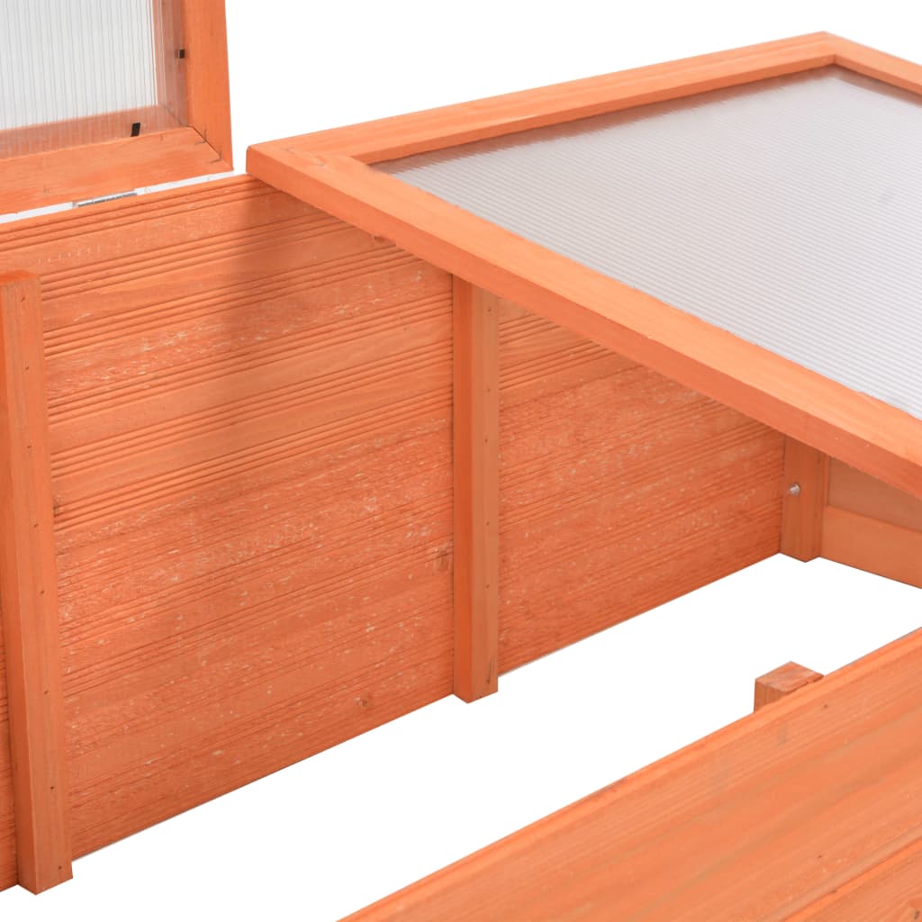 Gewächshaus Holz 100x50x34 cm Frühbeet Anzuchtbeet
