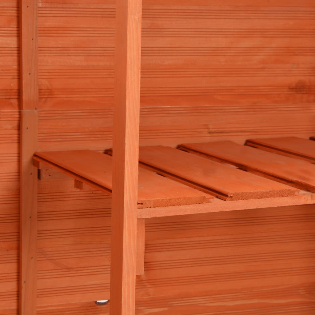 Garten-Lagerschuppen 120 x 50 x 91 cm Holz Geräteschuppen Werkzeugschuppen